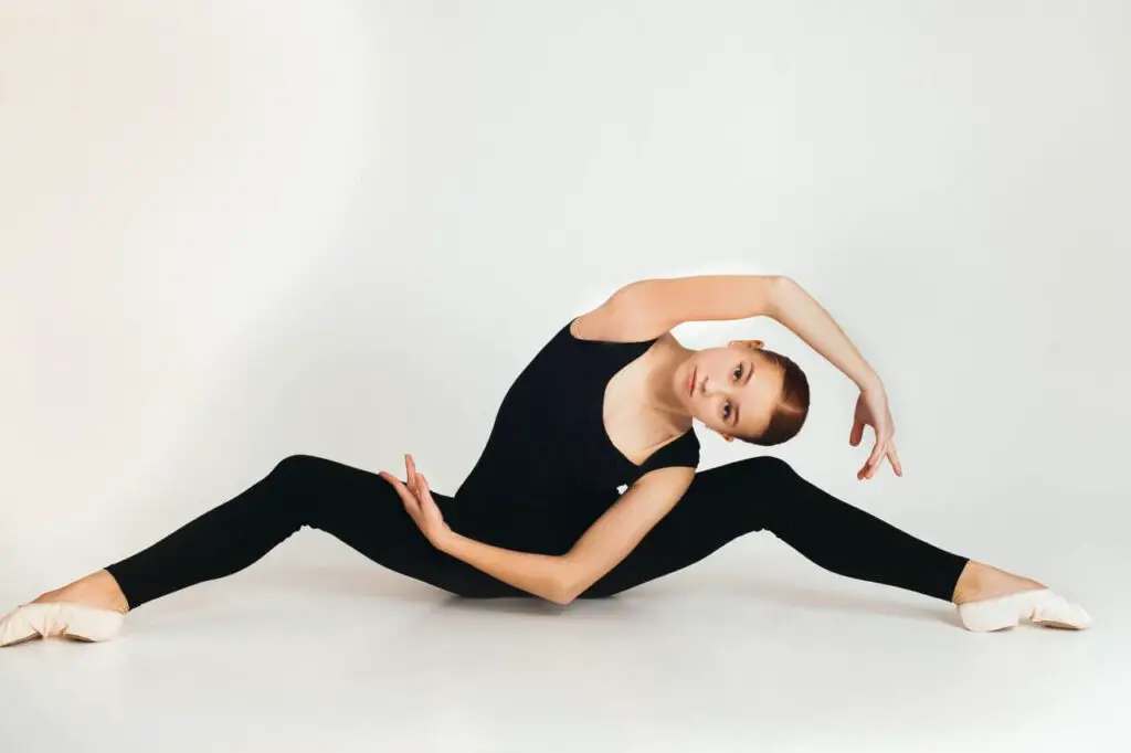 flexible woman stretching