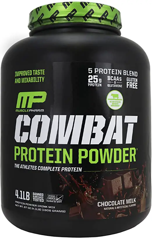 best protein powders for ectomorphs: musclepharm combat protein powder
