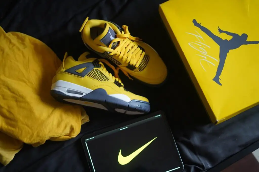 yellow and black jordans