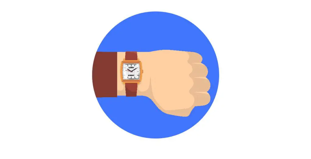 illustration of wearing a watch with sleeves