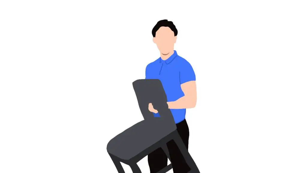 illustration of a person lifting a chair