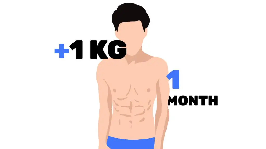 how to gain 1 kg in a month