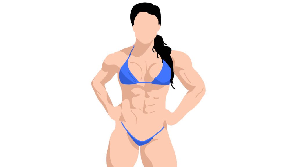 illustration of a muscular woman