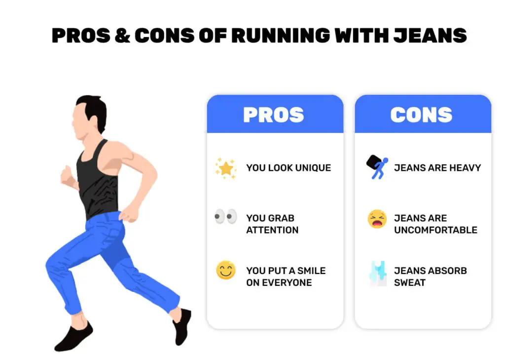 pros and cons of running in jeans